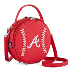 MLB Atlanta Braves Leather Circle Crossbody Bag