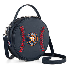 MLB Houston Astros Leather Circle Crossbody Bag