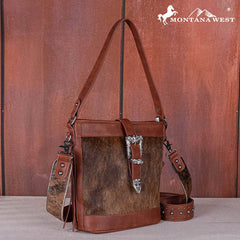 Montana West Buckle Cowhide Tote