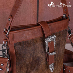 Montana West Buckle Cowhide Tote