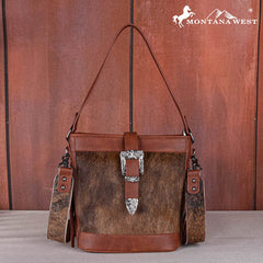 Montana West Buckle Cowhide Tote