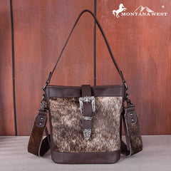 Montana West Buckle Cowhide Tote