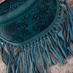 Montana West Floral Embossed Fringe Fanny Pack