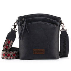 Montana West Double Compartments Crossbody Purse