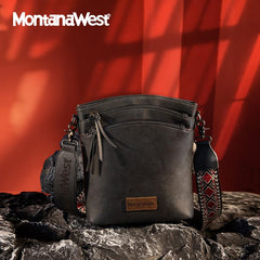 Montana West Double Compartments Crossbody Purse