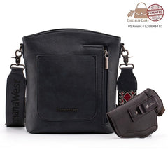Montana West Double Compartments Crossbody Purse
