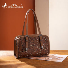 Montana West Western Tooled Small Satchel Bag