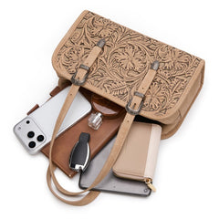 Montana West Western Tooled Small Satchel Bag