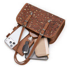 Montana West Western Tooled Small Satchel Bag