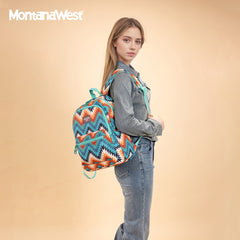 Montana West Aztec Print Diaper Bag Backpack