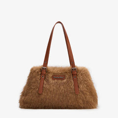 Montana West Fluffy Plush Faux Fur Bag