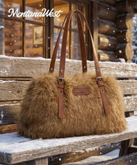 Montana West Fluffy Plush Faux Fur Bag