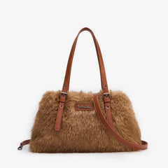 Montana West Fluffy Plush Faux Fur Bag