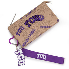 Texas Christian University Horned Frogs Wristlet