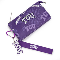 Texas Christian University Horned Frogs Wristlet