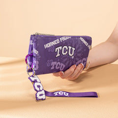 Texas Christian University Horned Frogs Wristlet