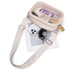 Louisiana State University Fighting Tigers Clear Crossbody Bag