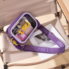 Louisiana State University Fighting Tigers Clear Crossbody Bag