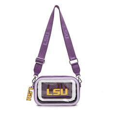 Louisiana State University Fighting Tigers Clear Crossbody Bag