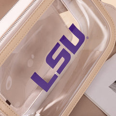 Louisiana State University Fighting Tigers Clear Crossbody Bag