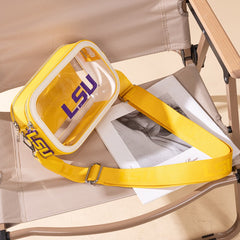 Louisiana State University Fighting Tigers Clear Crossbody Bag