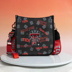 University of Texas Tech Red Raiders Crossbody Purse With Wristlet Keychain