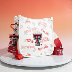 University of Texas Tech Red Raiders Crossbody Purse With Wristlet Keychain
