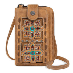 PHD-2111  American Bling Embroidered Cut-Out Phone Wallet/Crossbody