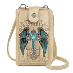 PHD-2113  American Bling Wing Cross  Phone Wallet/Crossbody