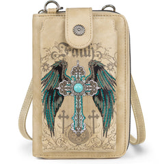 PHD-2113  American Bling Wing Cross  Phone Wallet/Crossbody