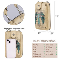 PHD-2113  American Bling Wing Cross  Phone Wallet/Crossbody