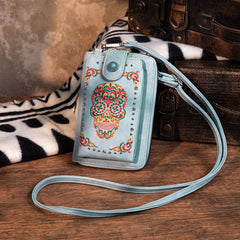 PHD-2114  American Bling Sugar Skull Phone Wallet/Crossbody