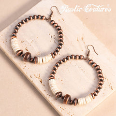 Rustic Couture's® Navajo Turquoise Circle Dangling Earring