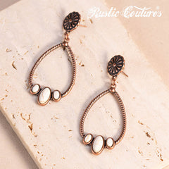 Rustic Couture's® Tear Drop Turquoise Dangling Earring