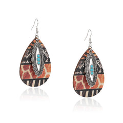 Rustic Couture's® Western Metal Tear Drop Dangling Earring