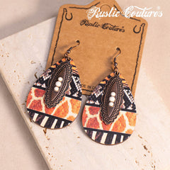 Rustic Couture's® Western Metal Tear Drop Dangling Earring