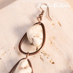 Rustic Couture's® Natural Stone Dangle Earrings