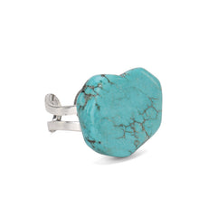 Rustic Couture's® Natural Turquoise Open Adjustable Ring