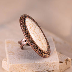 Rustic Couture's® Oval Open Adjustable Ring