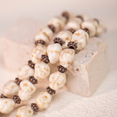 Rustic Couture's  White cream color real stone bracelet