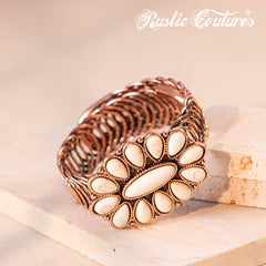 Rustic Couture's® Vintage Navajo Antique Silver Concho Bracelet