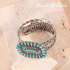 Rustic Couture's® Vintage Navajo Antique Silver Concho Bracelet