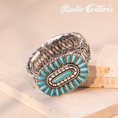 Rustic Couture's® Vintage Navajo Antique Silver Concho Bracelet