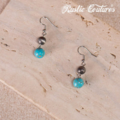 Rustic Couture's® Turquoise Beaded Necklace Earrings Set