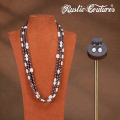 Rustic Couture's® Turquoise Beaded Necklace Earrings Set