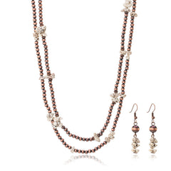 Rustic Couture's® Bohemian Pendant Necklace Earrings Set