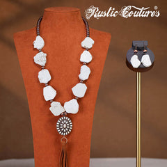 Rustic Couture's® Bohemian Pendant Necklace Earring Set