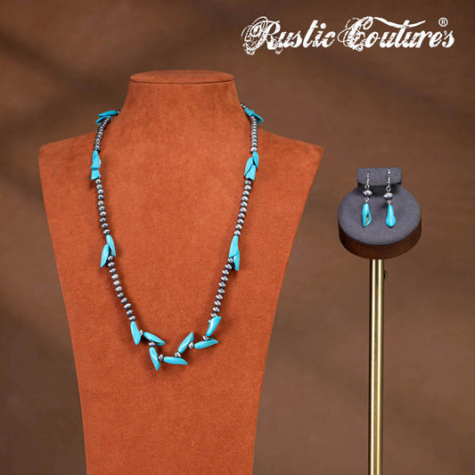 Rustic Couture's® Bohemian Beaded Pendant Necklace Set