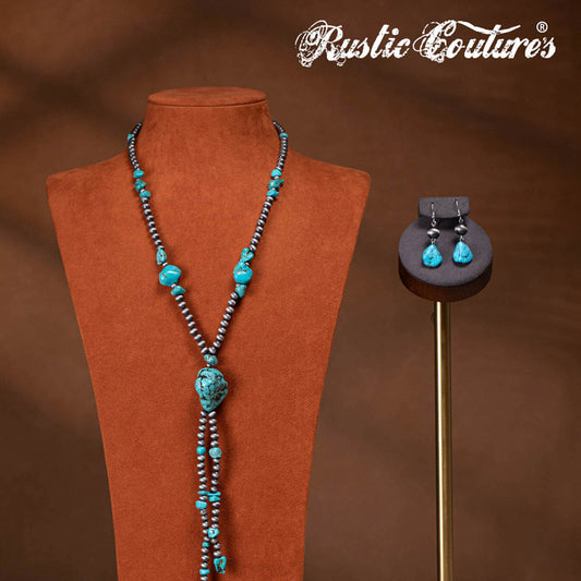 Rustic Couture's® Bohemian Jewelry Sets Pendant Necklace Earrings