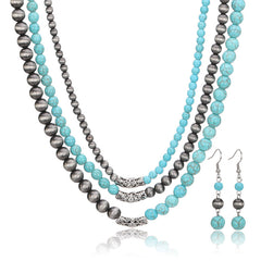 Rustic Couture's® Bohemian Turquoise Beaded Necklace Set